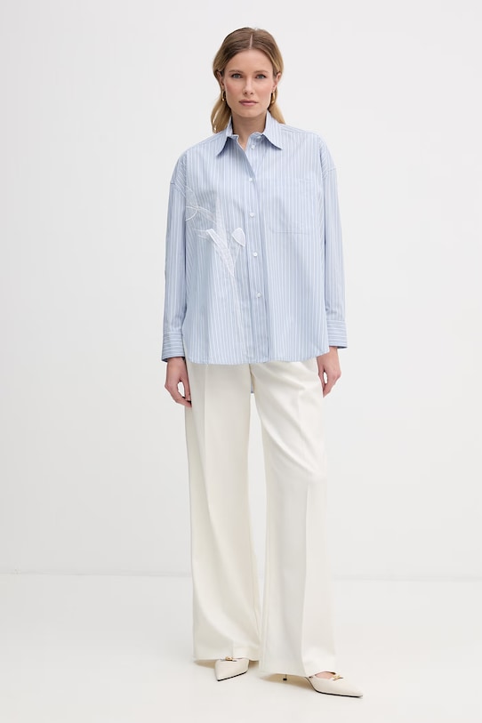 Max&Co. koszula damska bawełniana MCOCANNETI 2616111013200 niebieski SS26