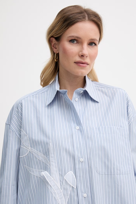 Max&Co. koszula damska bawełniana MCOCANNETI niebieski 2616111013200
