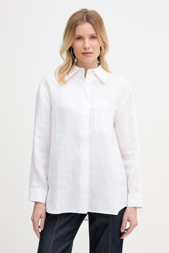 Max&Co. košeľa safari dámska ľanová MCOGATTONI biela 2616111015200