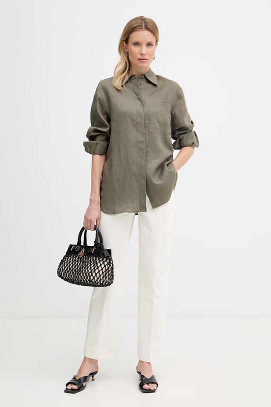 Max&Co. košeľa safari dámska ľanová MCOGATTONI 2616111015200 zelená SS26