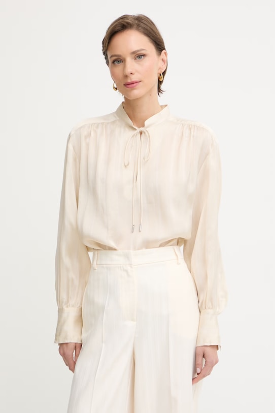 Max&Co. блузка жіноча з додаванням шовку MCOVALLO бежевий 2616111034200