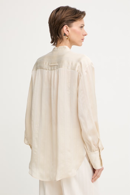 Одяг Max&Co. блузка жіноча з додаванням шовку MCOVALLO 2616111034200 бежевий