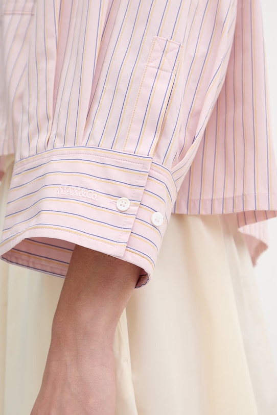 Max&Co. košeľa dámska bavlnená MCOVELOCE 2616111054200 ružová