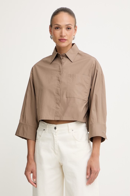 Max&Co. košeľa dámska bavlnená MCOVELOCE hnedá 2616111054200