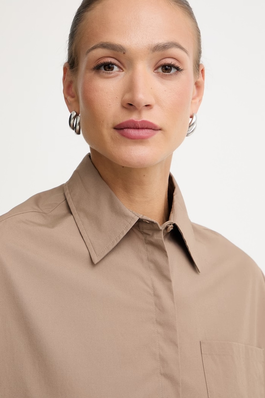 Max&Co. košeľa dámska bavlnená MCOVELOCE hnedá 2616111054200