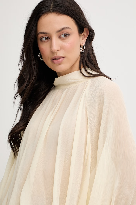 Max&Co. koszula damska z wiskozy MCOAFFETTO beżowy 2616111063200