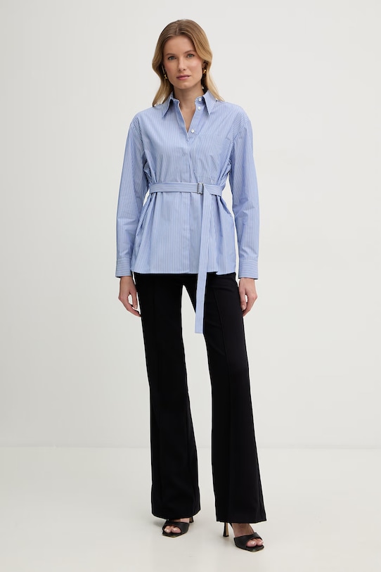 Max&Co. koszula damska bawełniana MCLEBBRO 2618111032200 niebieski SS26