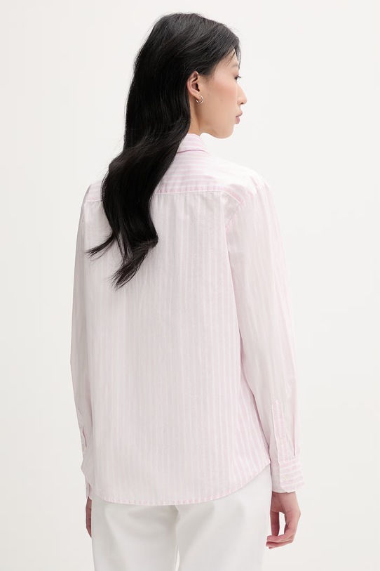 Ρούχα Tommy Jeans Πουκάμισο γυναικείο βαμβακερό DW0DW22211 ροζ