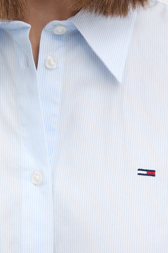 Tommy Jeans koszula damska bawełniana DW0DW22212 niebieski