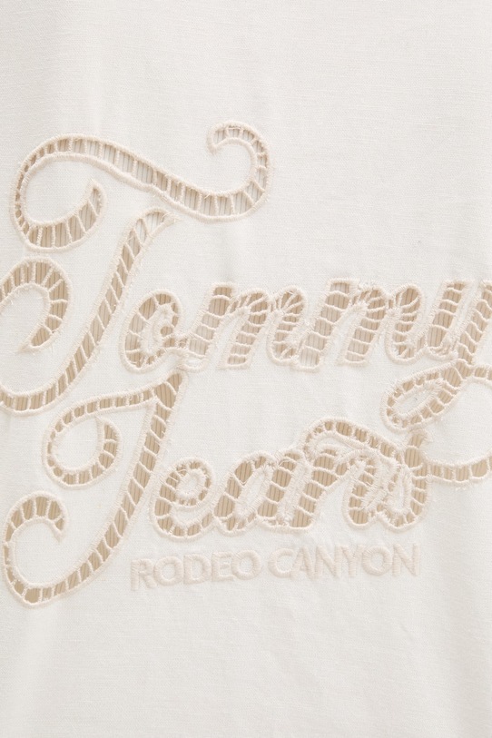 Tommy Jeans koszula damska z dodatkiem lnu DW0DW22214 beżowy