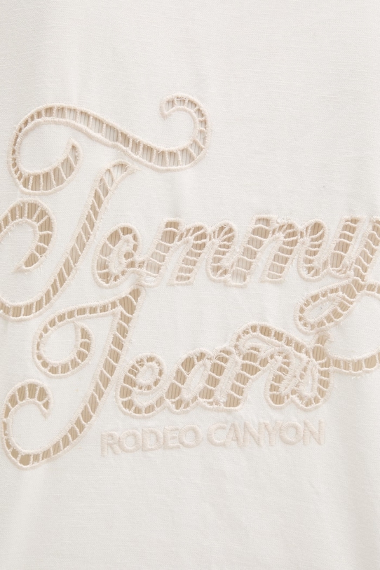 Tommy Jeans koszula damska z dodatkiem lnu DW0DW22214 beżowy