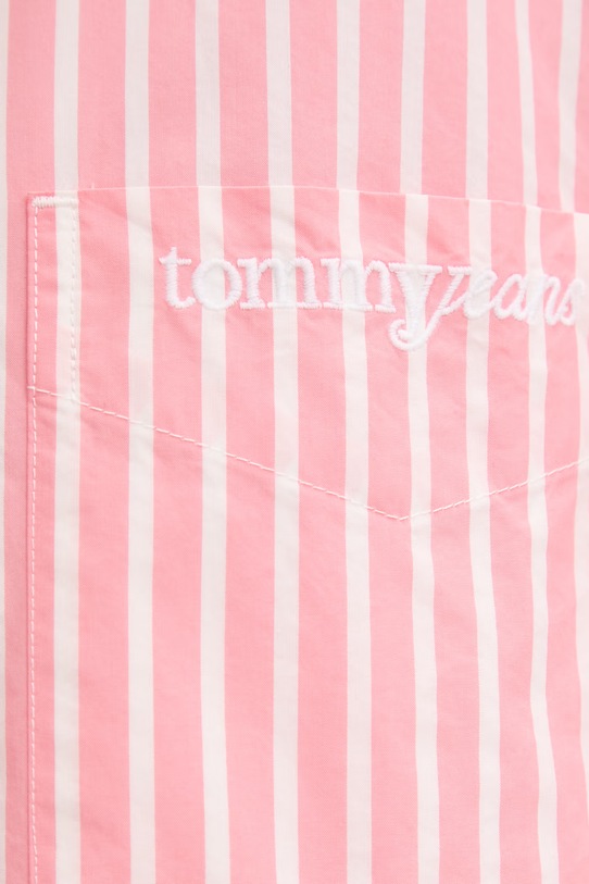 Tommy Jeans bluzka koszulowa damska bawełniana DW0DW22218 różowy