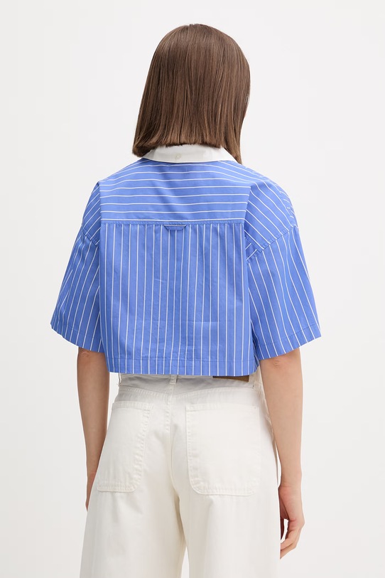 Odzież Tommy Jeans bluzka damska bawełniana DW0DW22596 niebieski