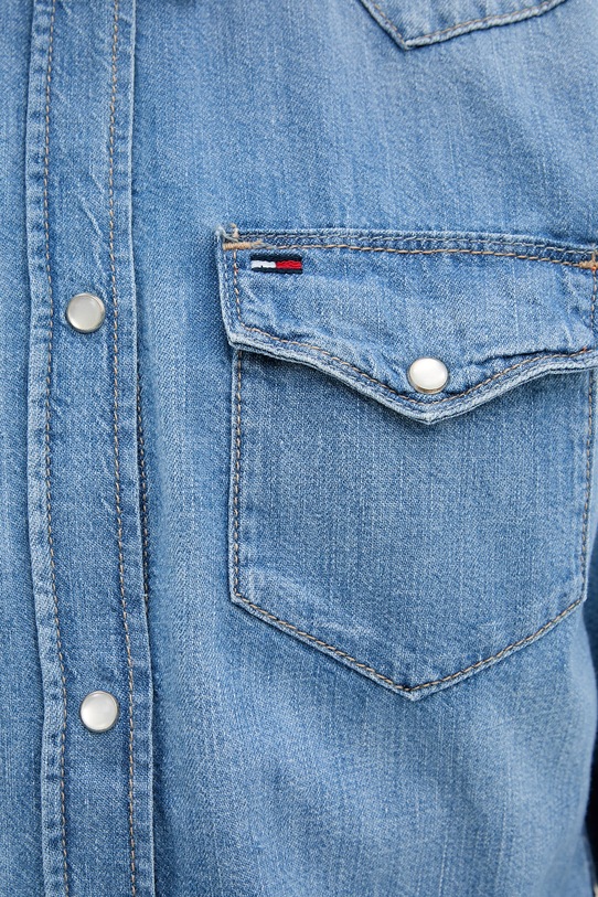 Tommy Jeans koszula damska jeansowa DW0DW22737 niebieski