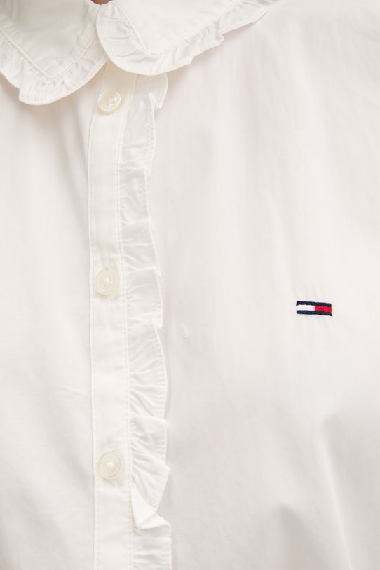 Tommy Jeans cămașă de damă din bumbac DW0DW22767 bej