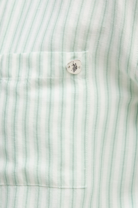 U.S. Polo Assn. koszula z dodatkiem lnu LOOSE FIT WUP2277 zielony