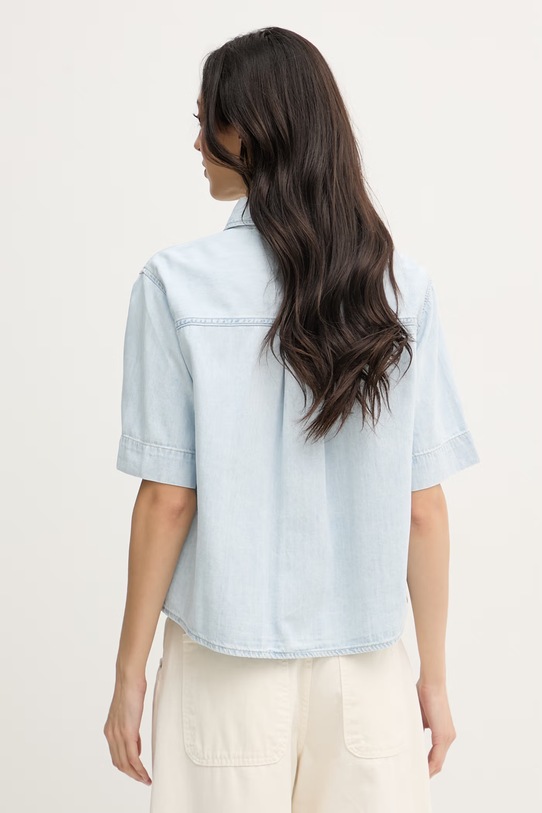 Odjeća Tommy Hilfiger košulja ženska traper WW0WW49573 plava