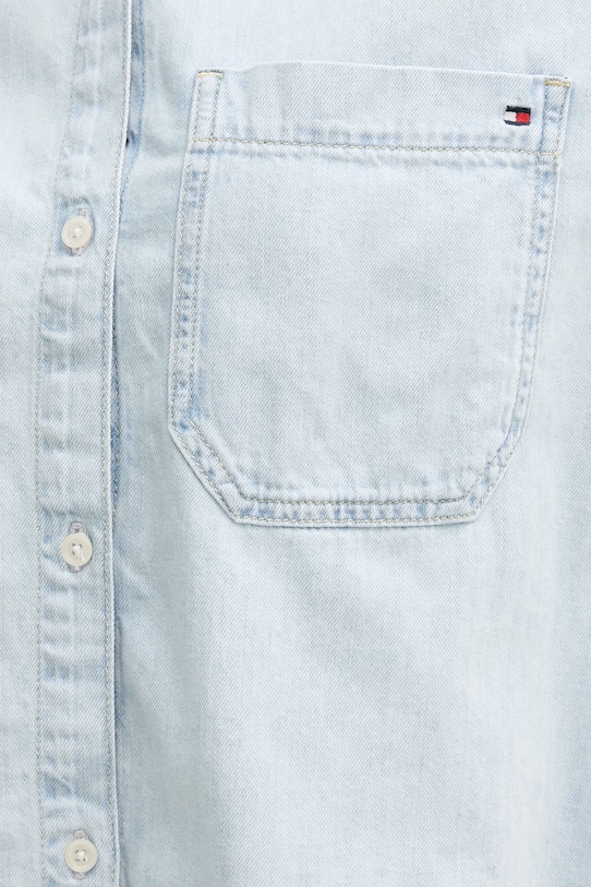 Tommy Hilfiger риза дамска от деним WW0WW49573 син