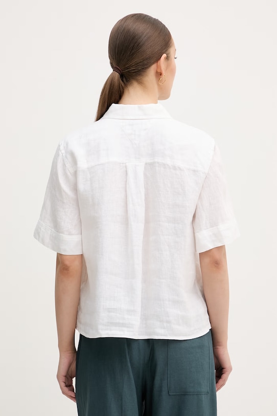 Odzież Tommy Hilfiger koszula damska lniana WW0WW48925 beżowy