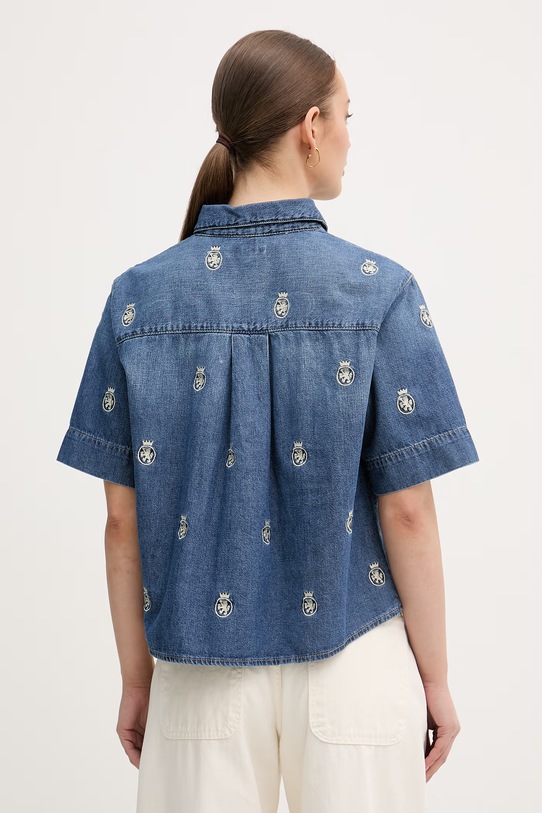 Abbigliamento Tommy Hilfiger camicia da donna in jeans WW0WW50624 blu