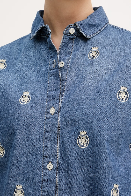 Tommy Hilfiger camicia da donna in jeans WW0WW50624 blu