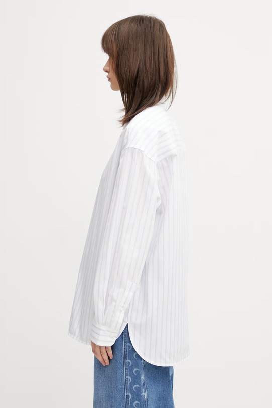 Maison Kitsuné Boyfriend Shirt koszula bawełniana damska QW00403WC5090 biały SS26