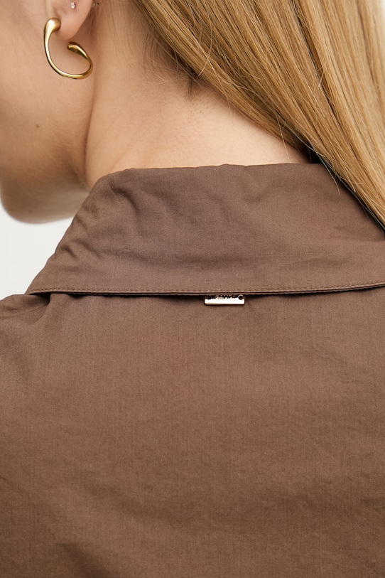 Gaudi bluzka koszulowa damska bawełniana 611FD45042 brązowy