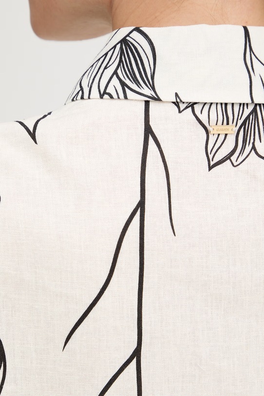 Gaudi koszula damska z lnem 611FD45061 beżowy