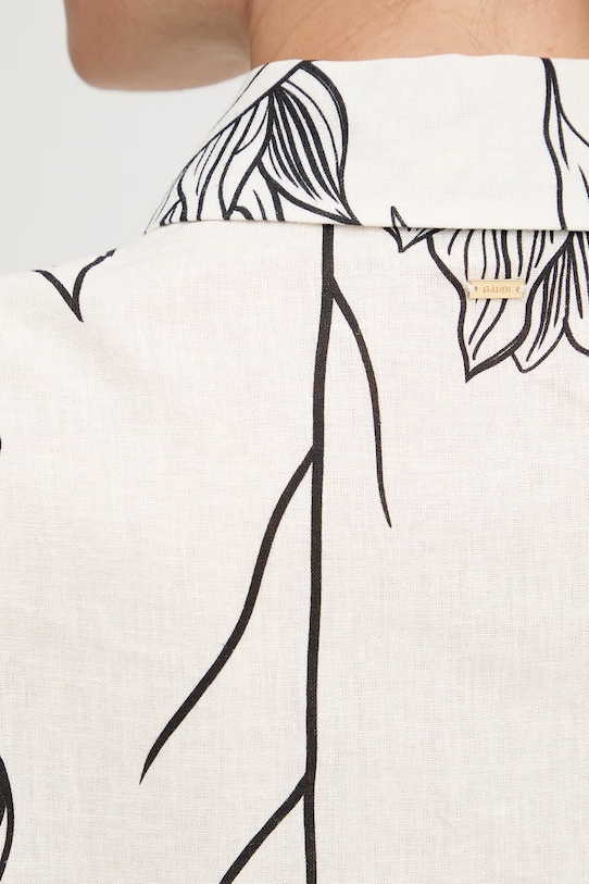 Gaudi koszula damska z lnem 611FD45061 beżowy