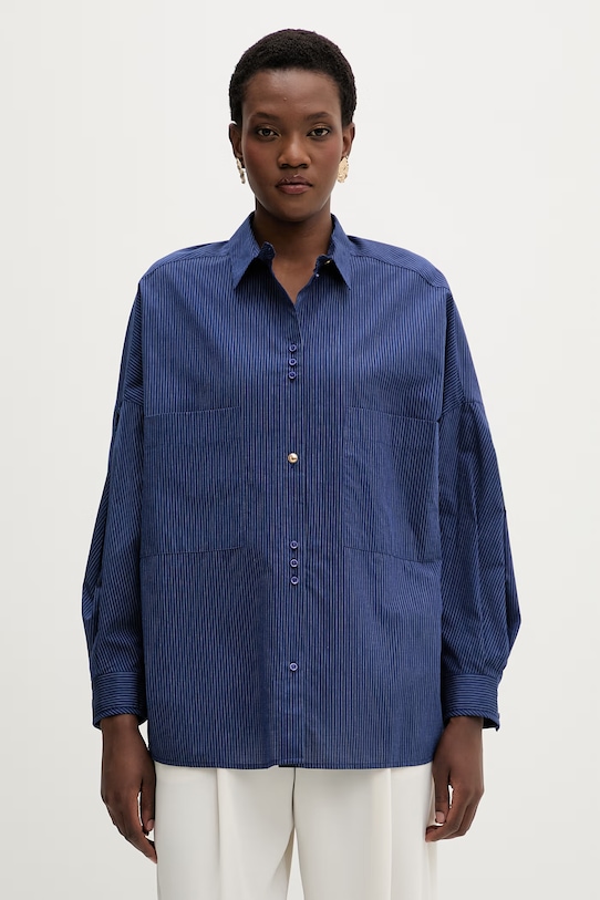 Sessun dámska bavlnená košeľa tmavomodrá 26210001