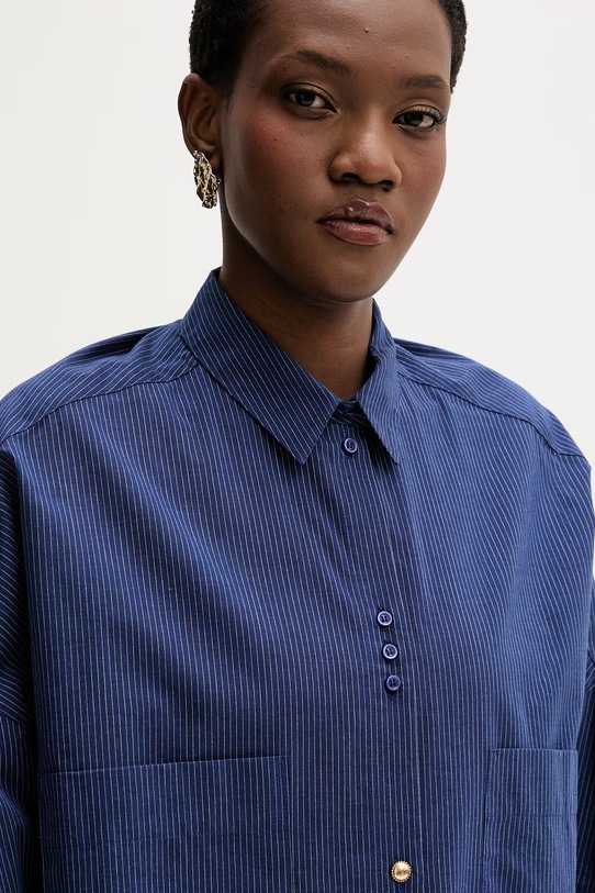 Sessun koszula damska bawełniana granatowy 26210001