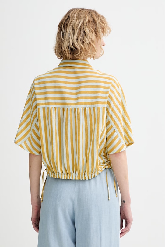 Odzież Sessun bluzka koszulowa damska z wiskozy 26210011 żółty