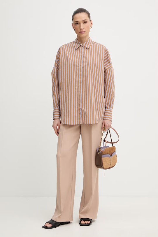 Sessun koszula damska bawełniana 26210004 brązowy SS26