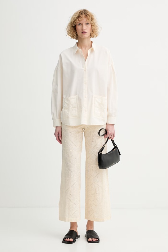 Sessun srajca ženska bombažna 26210034 bež SS26