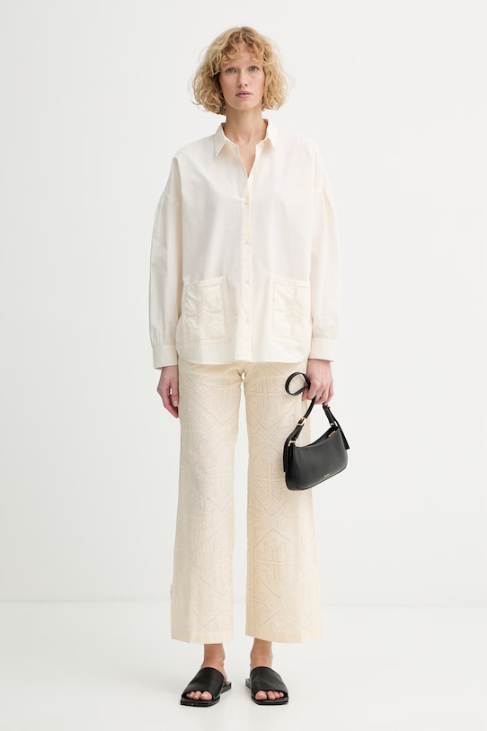 Sessun srajca ženska bombažna 26210034 bež SS26