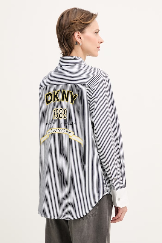 DKNY koszula damska bawełniana granatowy P6BM0EKJ
