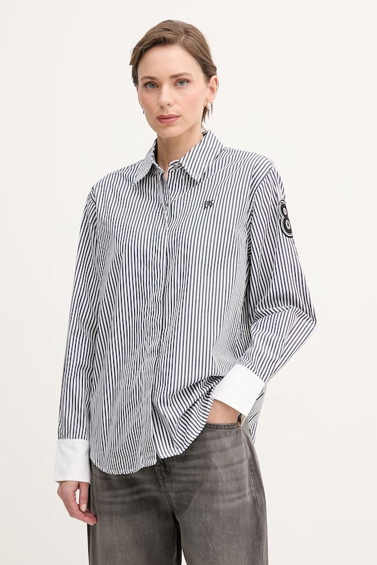 Odzież DKNY koszula damska bawełniana P6BM0EKJ granatowy