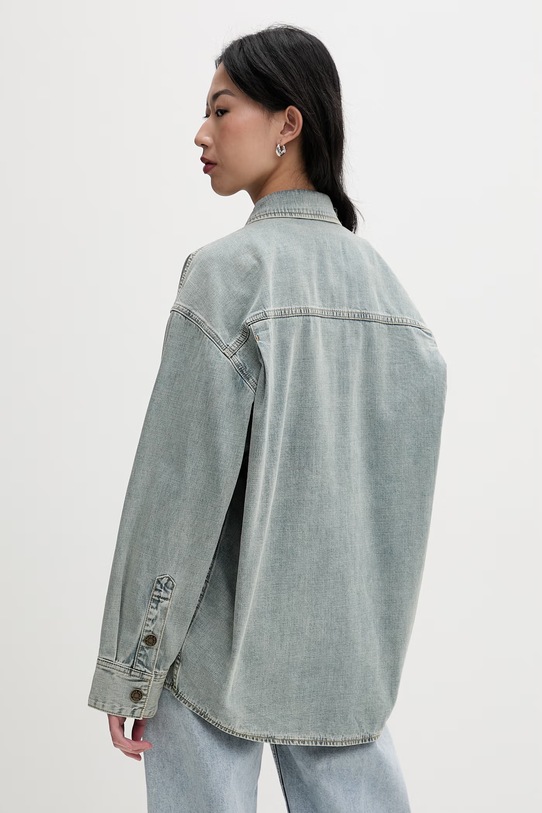 Odzież Miss Sixty koszula damska jeansowa 6M1XJ49100 niebieski