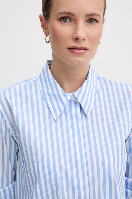 Joop! koszula damska z bawełny niebieski 30101363