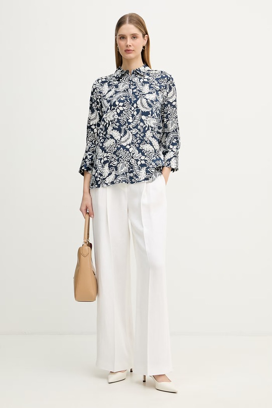 Joop! bluzka kopertowa damska z wiskozy 30101841 granatowy SS26