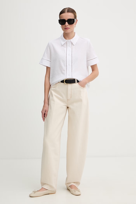 Joop! koszula damska bawełniana 30102359 biały SS26