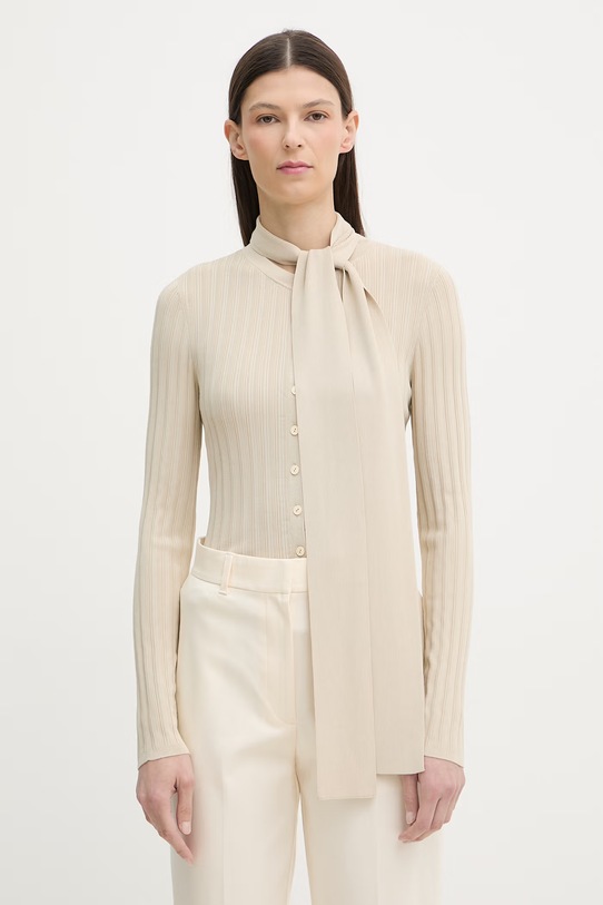 rag & bone μακρυμάνικο γυναικείο με βισκόζη Giana μπεζ RG2925H6MVR