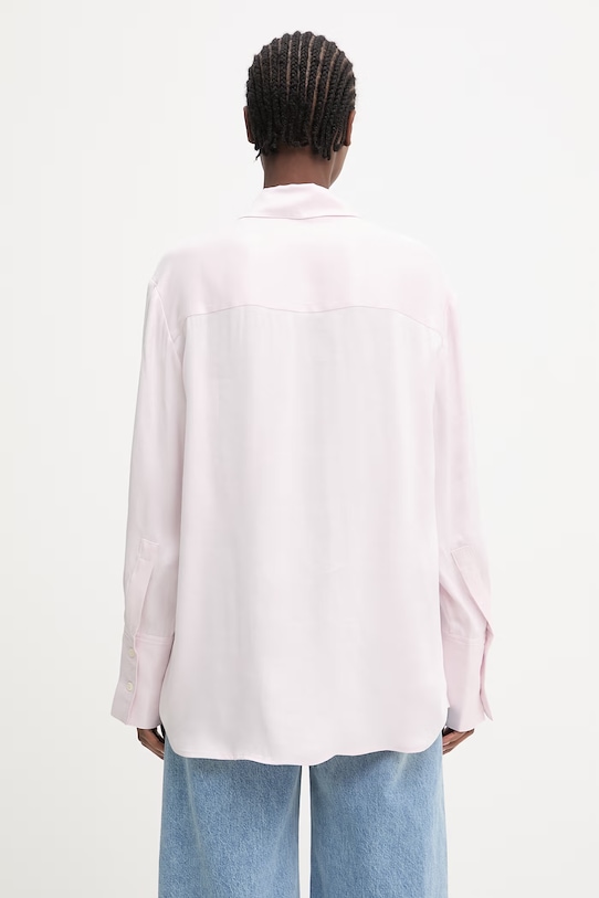 Odzież Anine Bing BRIDGET SHIRT - POWDER PINK koszula damska z wiskozy A.07.11947.PKI26 różowy