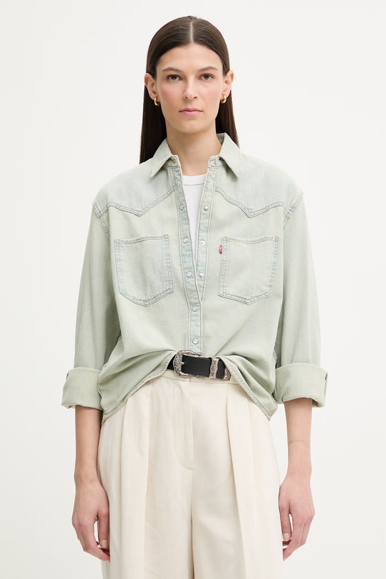 Levi's koszula damska jeansowa TEODORA WESTERN niebieski A7244.0080