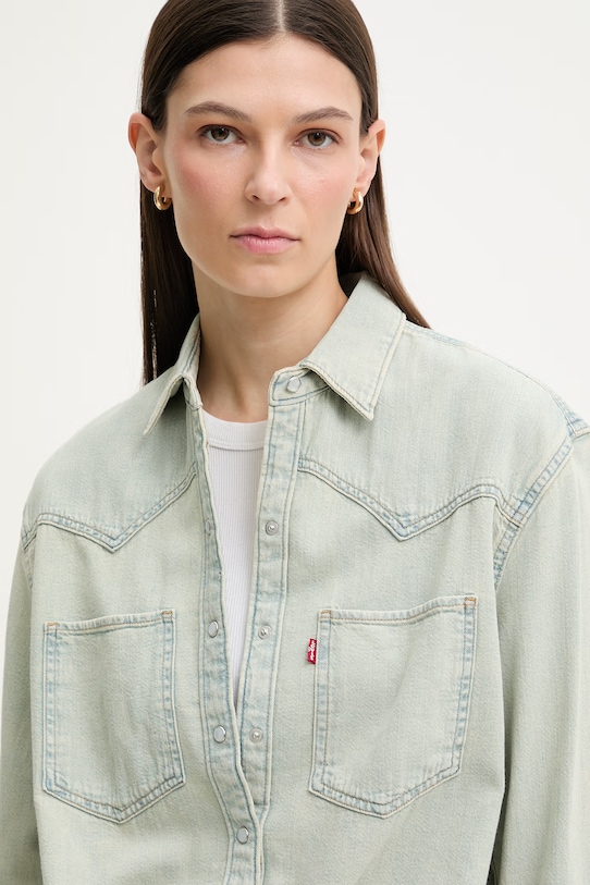Levi's koszula damska jeansowa TEODORA WESTERN niebieski A7244.0080
