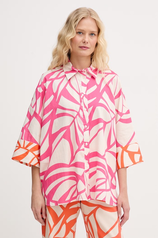 Lola Casademunt koszula damska bawełniana różowy LS2615098
