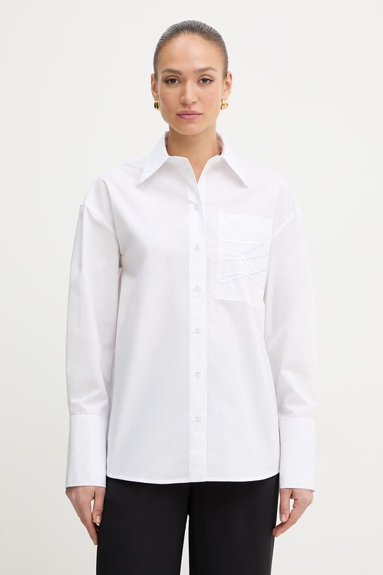 Karl Lagerfeld koszula damska bawełniana biały B2W11041