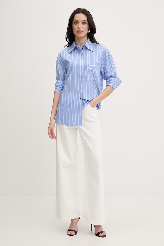 Karl Lagerfeld koszula damska bawełniana B2W11018 niebieski SS26