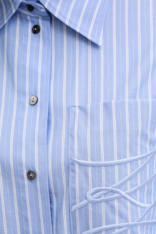 Karl Lagerfeld koszula damska bawełniana B2W11018 niebieski