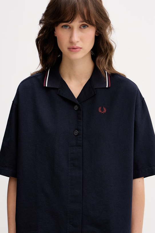 Fred Perry koszula bawełniana granatowy G2177